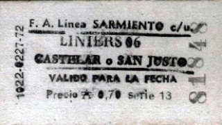 Boletos ferroviarios tipo Edmondson (Ferrocarril Sarmiento)