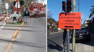 Cerró el paso a nivel 9 de Julio