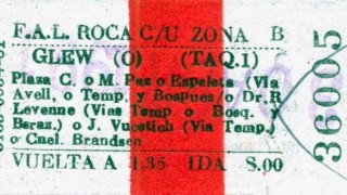 Boletos ferroviarios tipo Edmonson, emitidos en Estación Glew (Ferrocarril Roca) año 1991