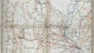 Mapa de los ferrocarriles en Argentina (año 1899)