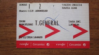 BILLETES --- Cercanías Renfe San Sebastián