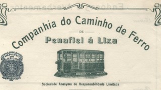 Tres fotografías de tranvías de vapor portugueses