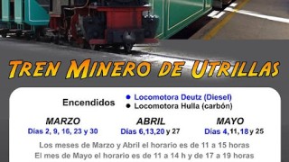 NOTICIAS --- Calendario de circulaciones del Tren Minero de Utrillas